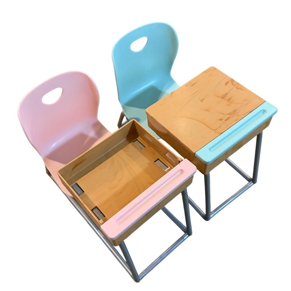 Set of Two Our Generation Student Desks for 18"Dolls Pink Teal